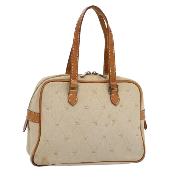 BURBERRY Blue Label Hand Bag Canvas Beige Auth bs10778 - Picture 1 of 16